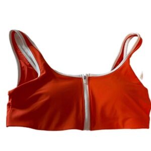 Old Navy - Orange and White Swim Top.